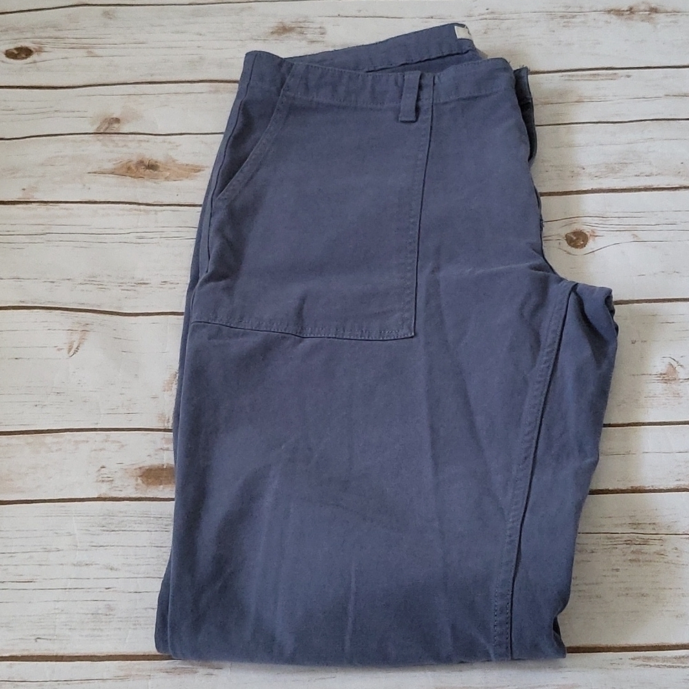 Goodthreads ash blue stretch canvas Slim fit Flat front pants with 35" inseam - Picture 4 of 13